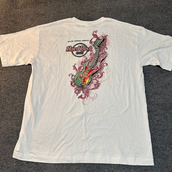 Hard Rock Cafe Other - Vintage Hard Rock Cafe Belize Central America Shirt XL White Guitar Graphic Tee
